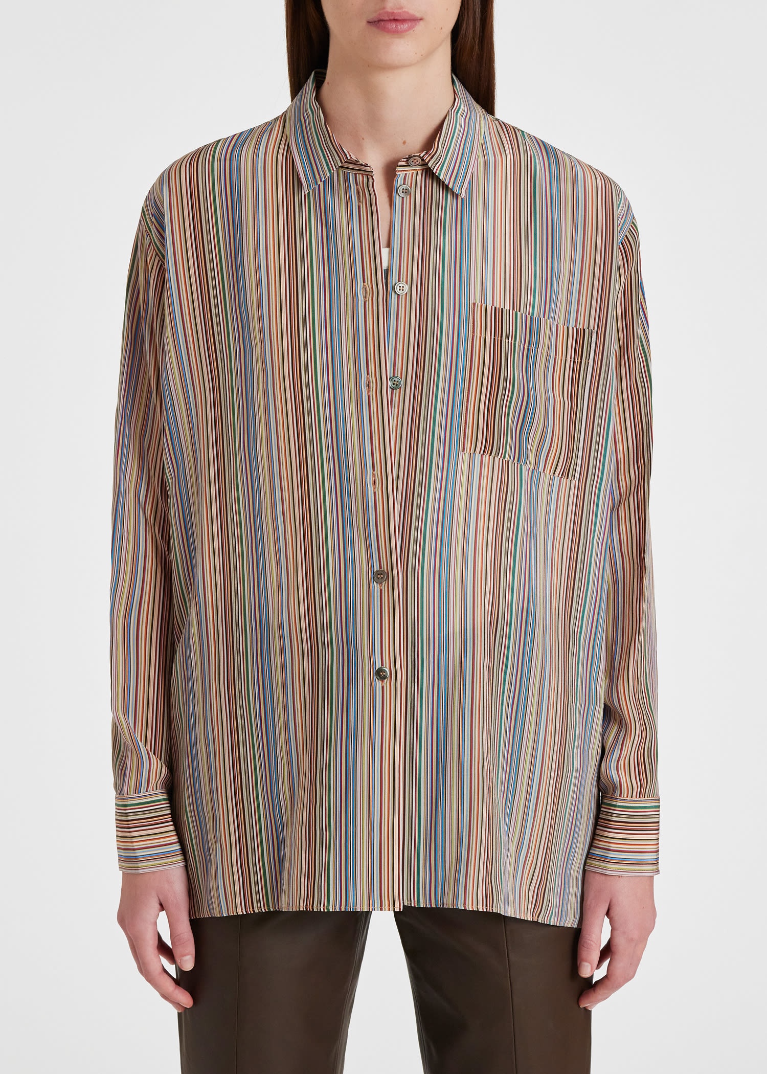 Silk 'Signature Stripe' Shirt - 5