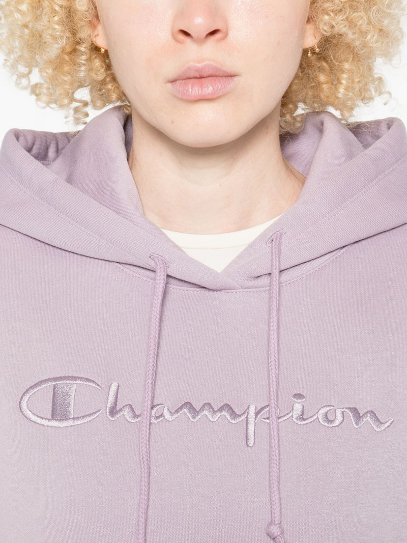 embroidered-logo hoodie 5