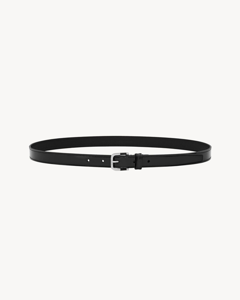 SAINT LAURENT RESIN-INSERT BELT IN BRUSHED LEATHER outlook