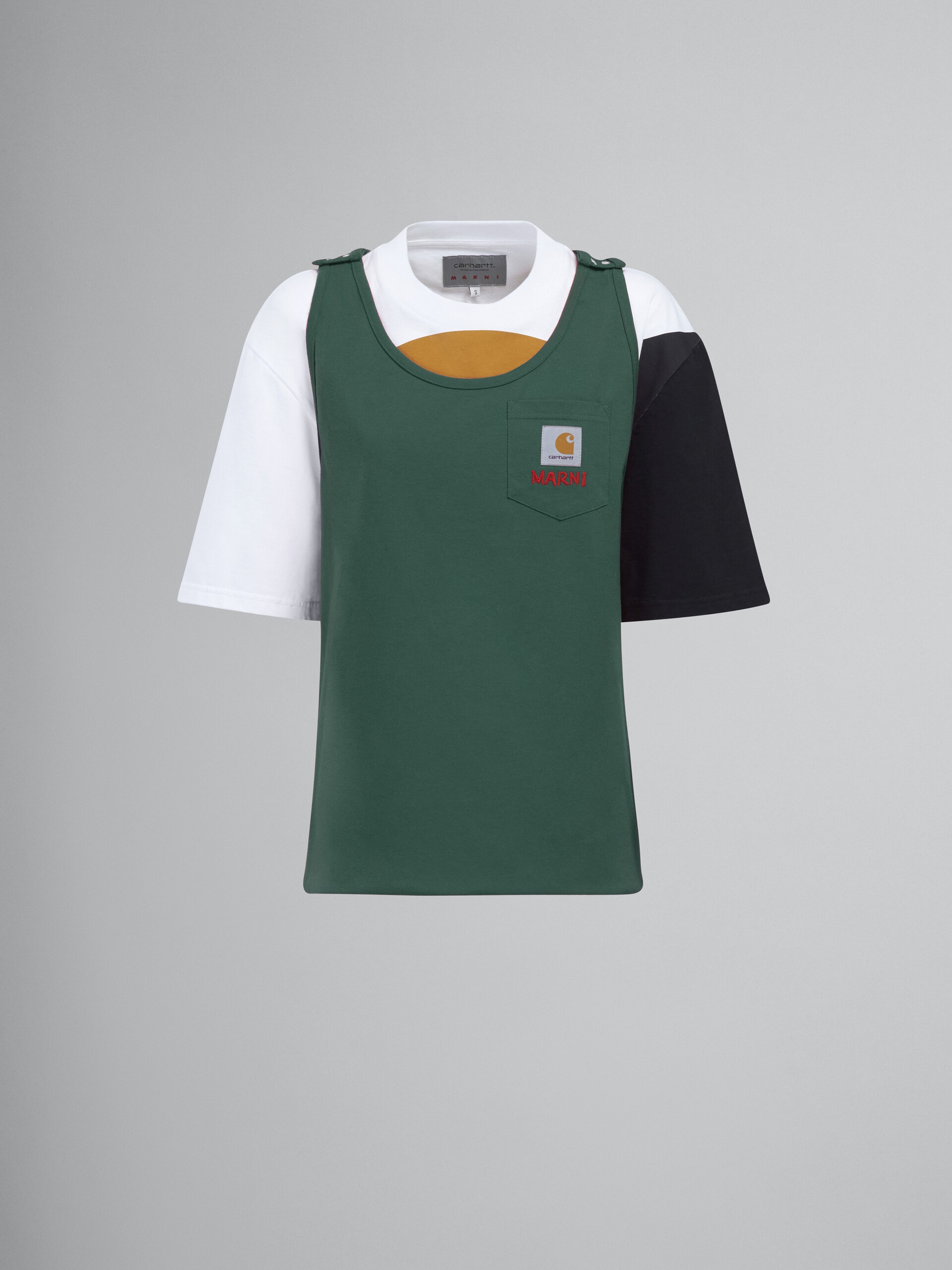 MARNI X CARHARTT WIP - GREEN LOGO T-SHIRT - 1