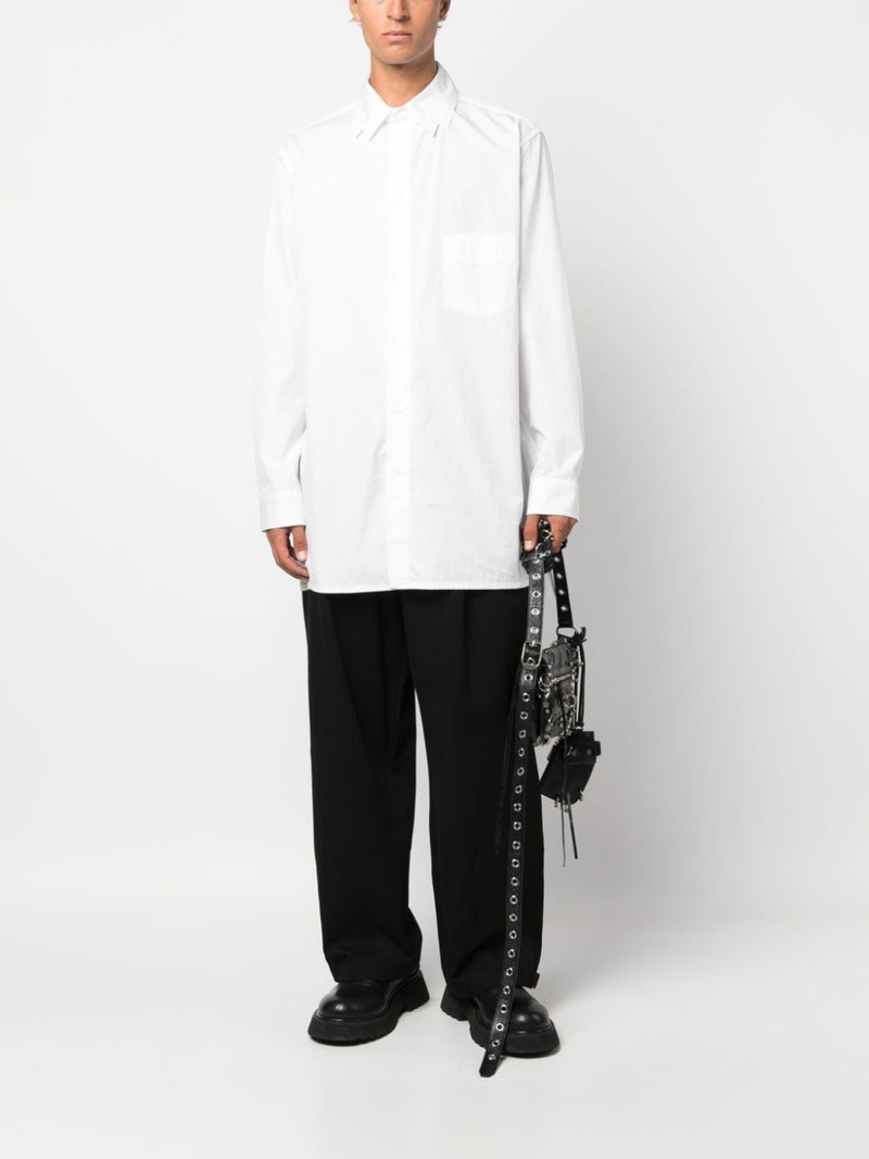 Yohji Yamamoto long-sleeve cotton shirt outlook