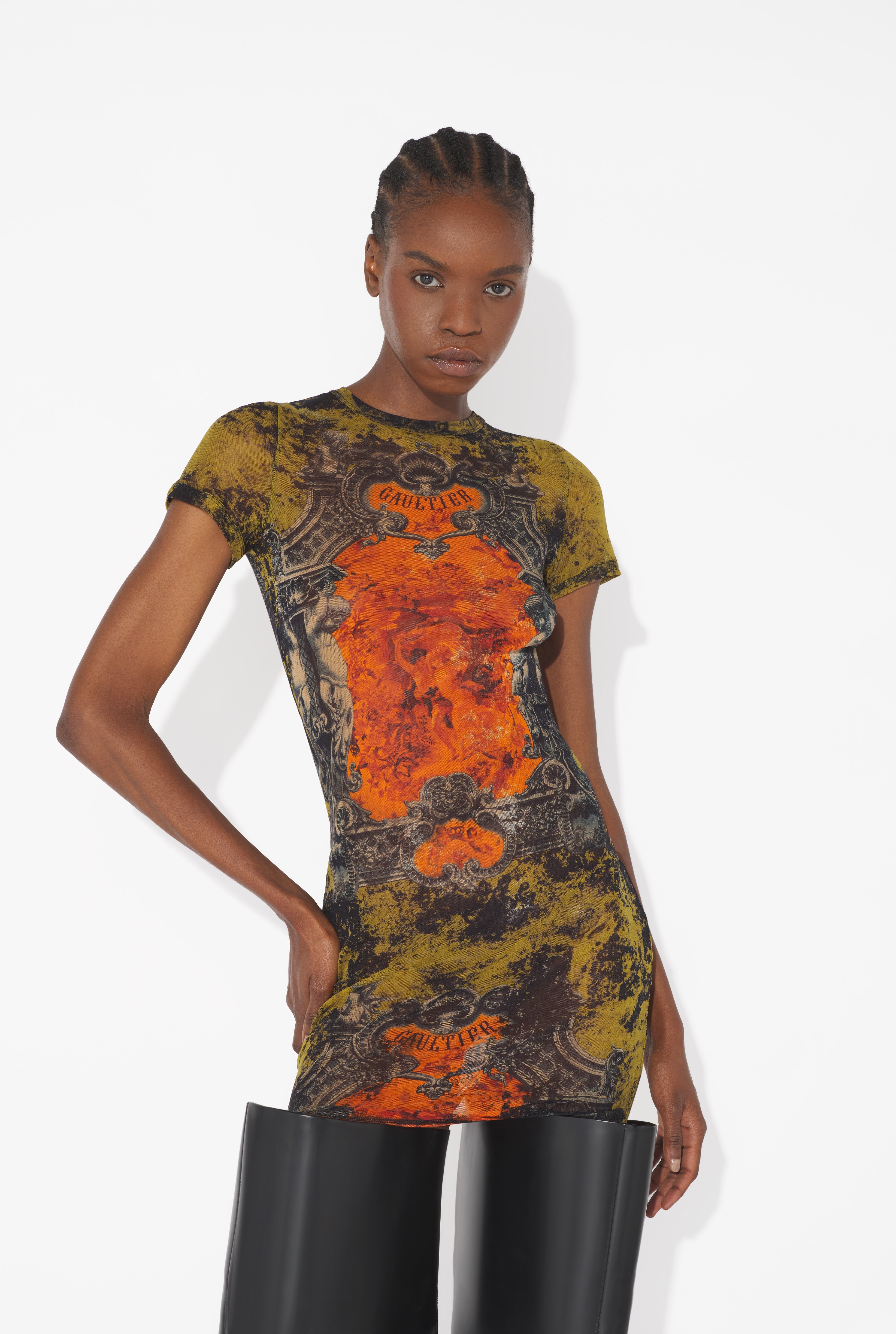 THE SHORT KHAKI MÉDAILLON DRESS - 3
