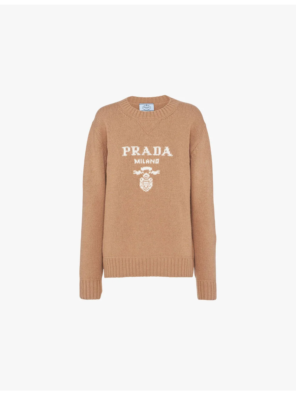 Logo-intarsia cashmere and wool-blend sweater - 1