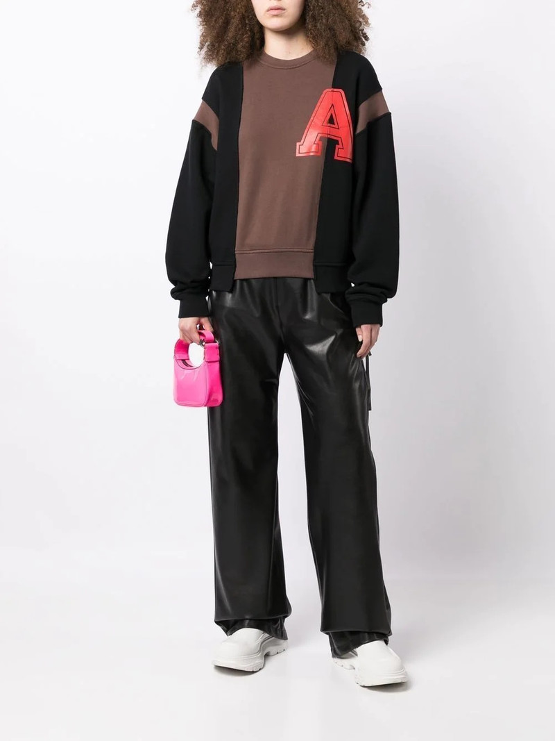 Ambush collegiate-print patchwork sweatshirt outlook