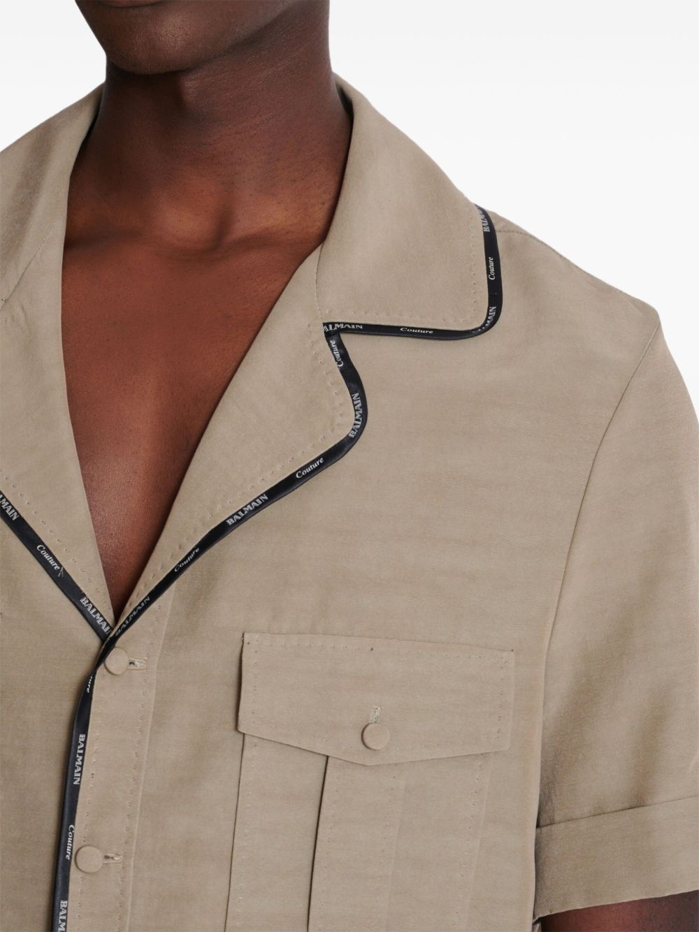 contrast-trim shirt - 5
