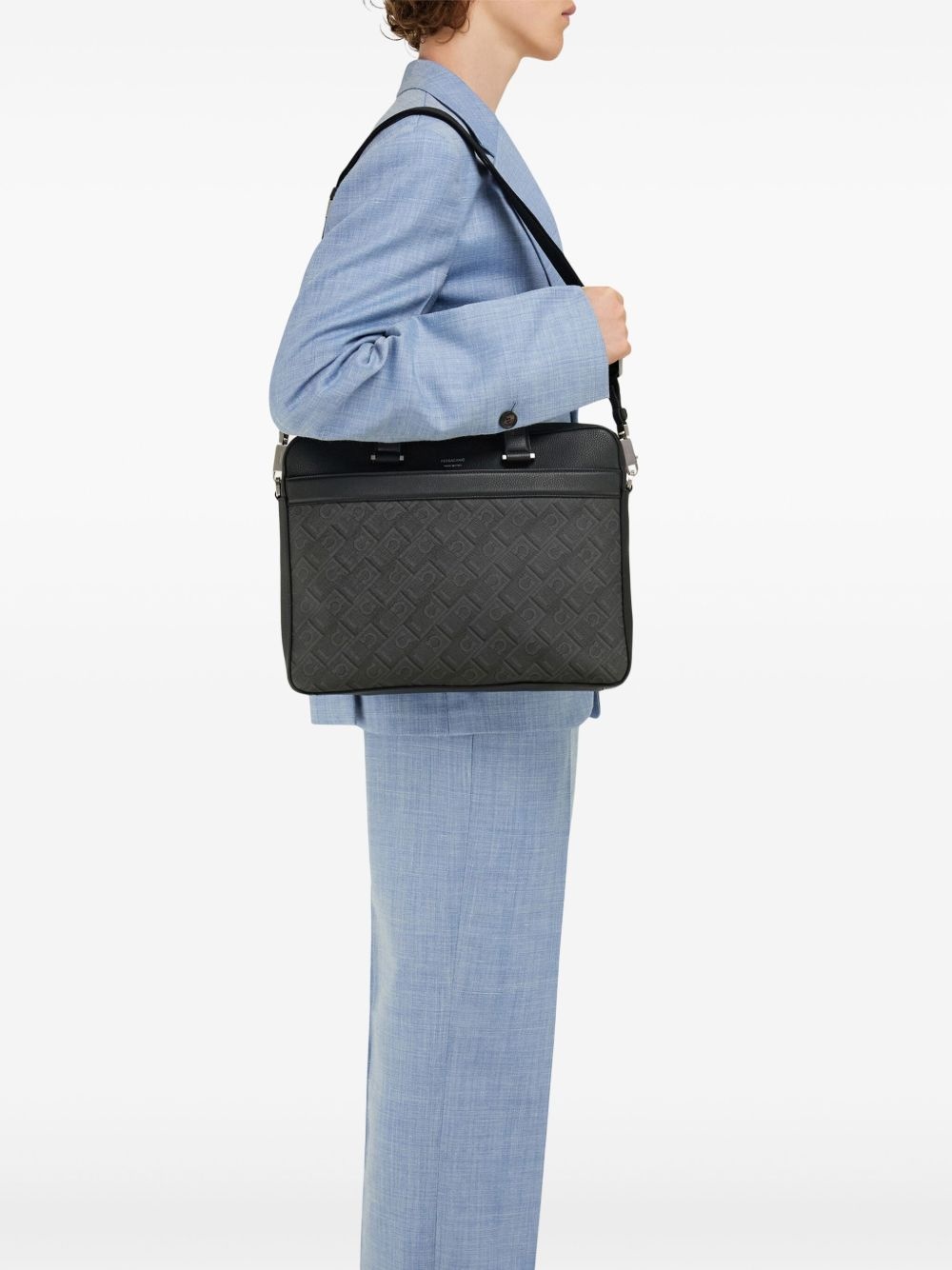 Leather messenger bag - 5