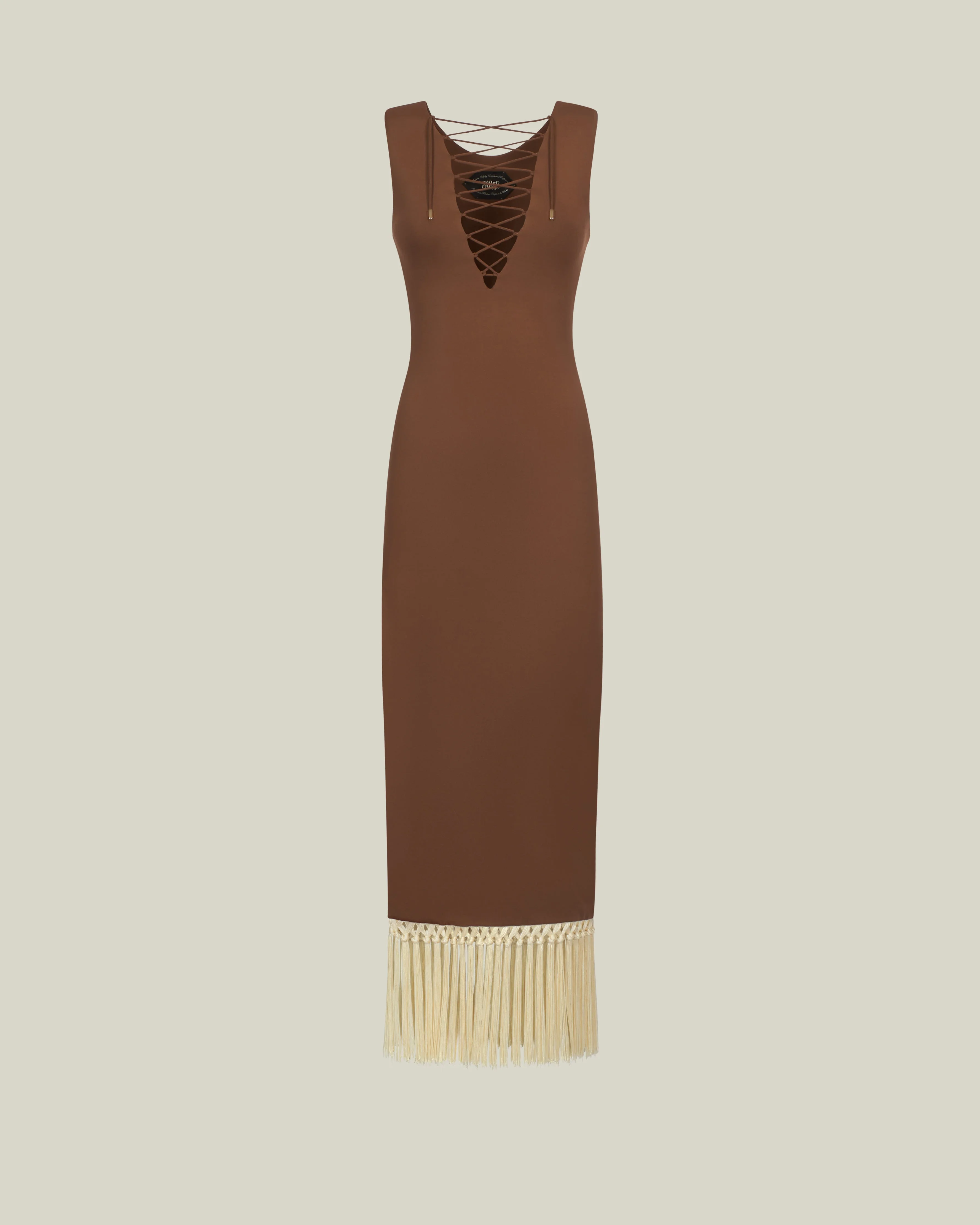 Sahara Dress in Fume-Ivory - 1
