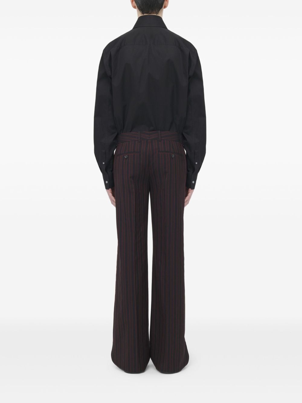 pinstripe tailored trousers - 4