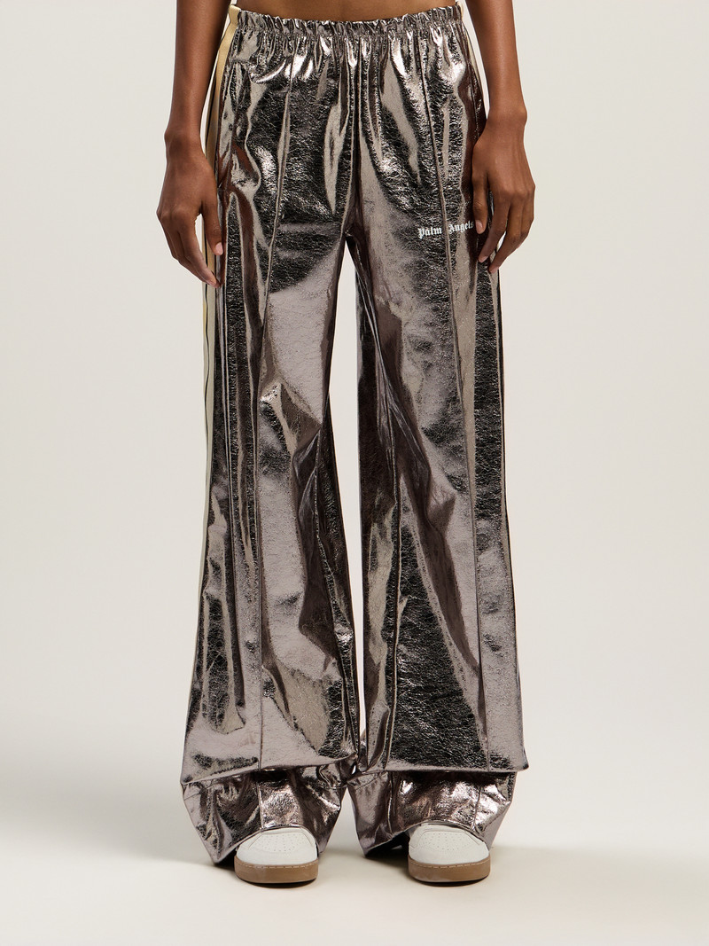 Palm Angels Laminated Wide-Leg Track Pants outlook
