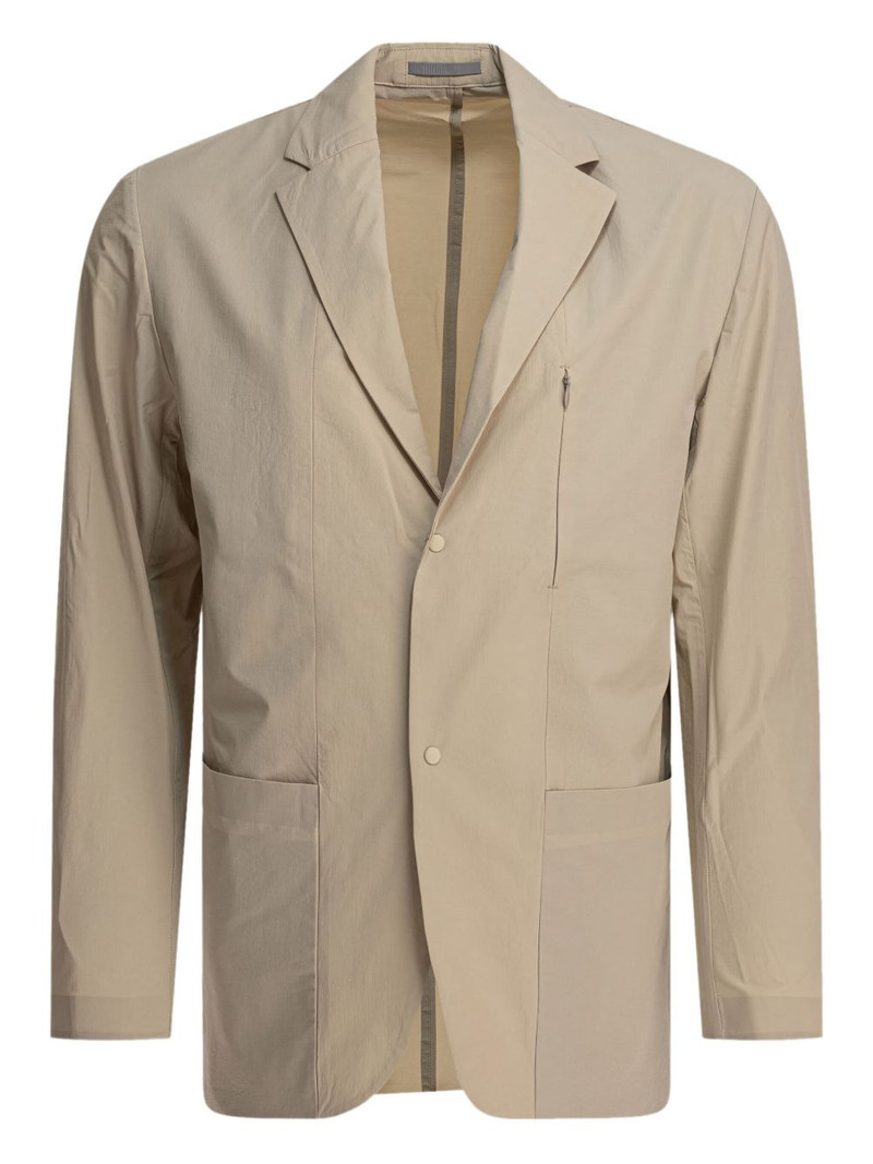 two-button zip-detail blazer 1