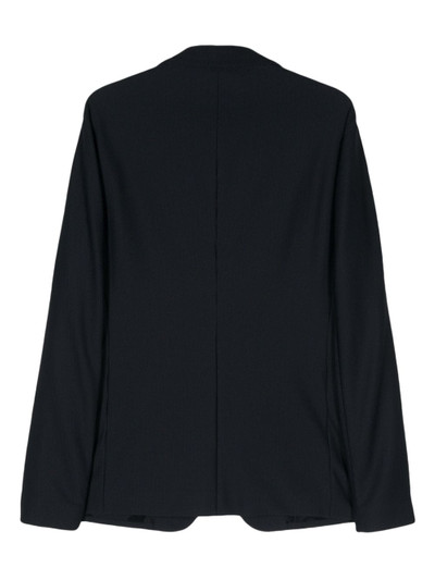 GIORGIO ARMANI single-breasted piquÃ© blazer outlook