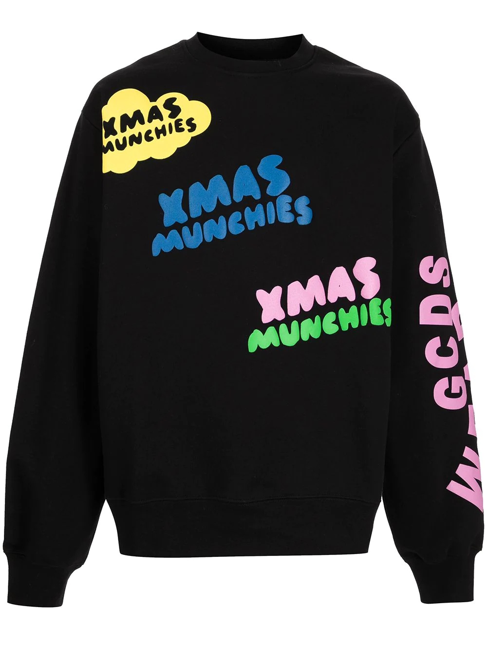 Xmas-print cotton sweatshirt - 1