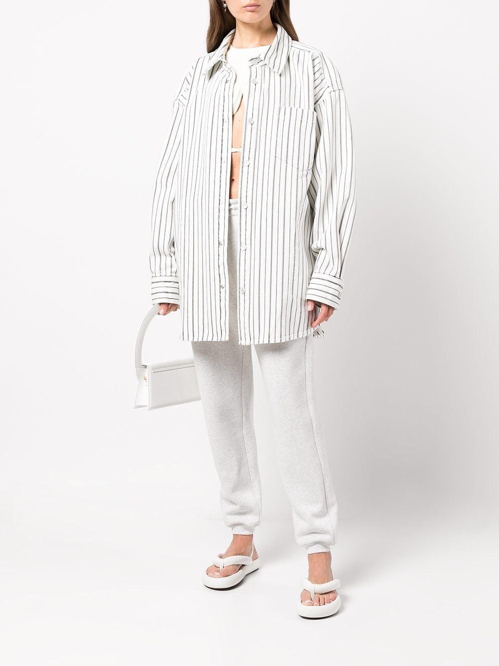 striped oversized cotton shirt - 3