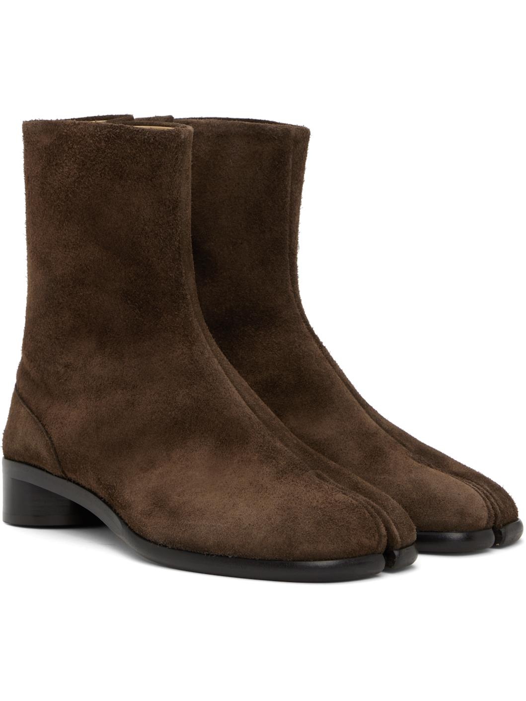 Brown Tabi Ankle Boots - 4