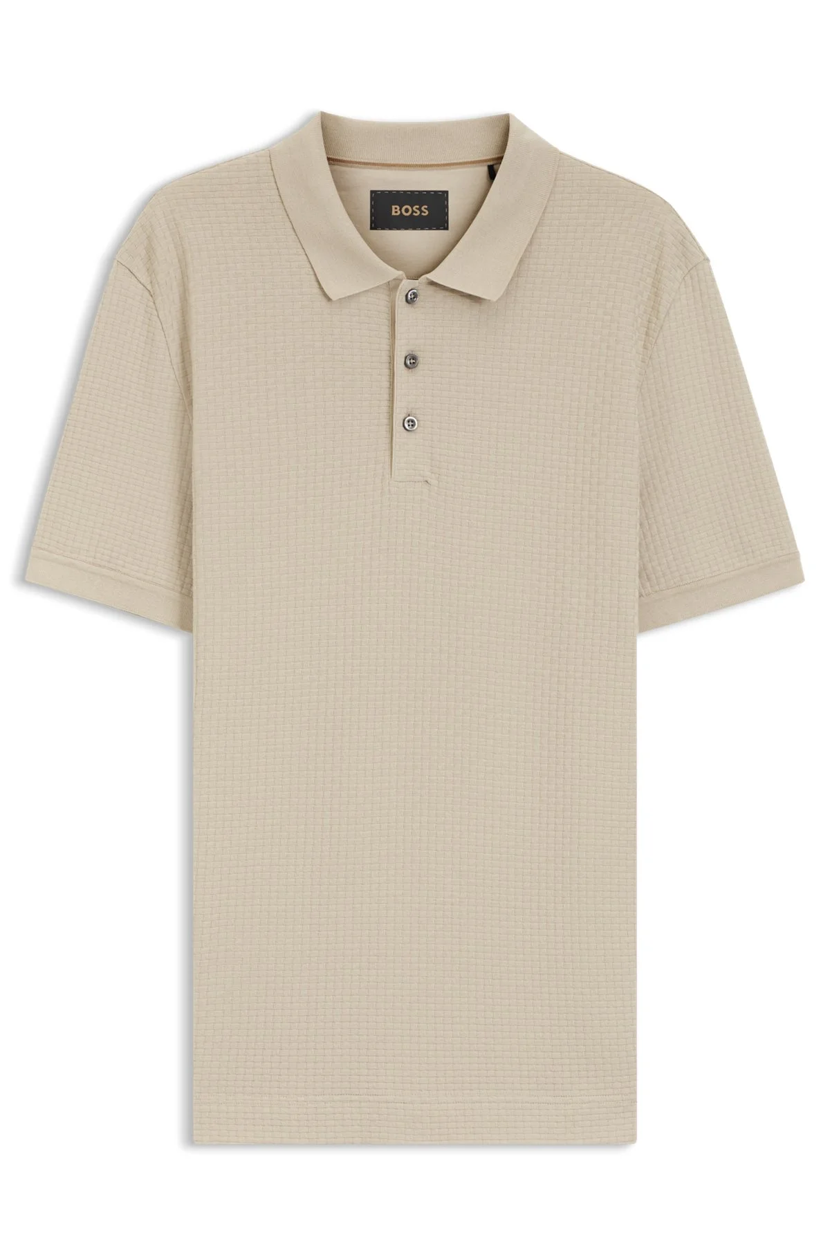 BASKET-WEAVE POLO SHIRT IN COTTON - 1