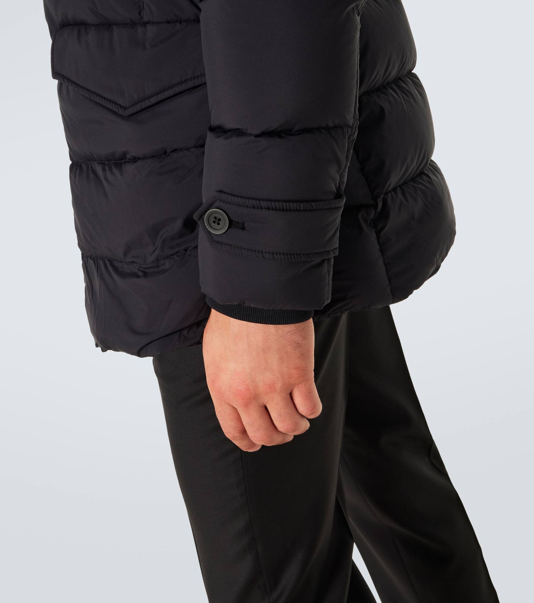 Hooded down-paneled jacket - 6
