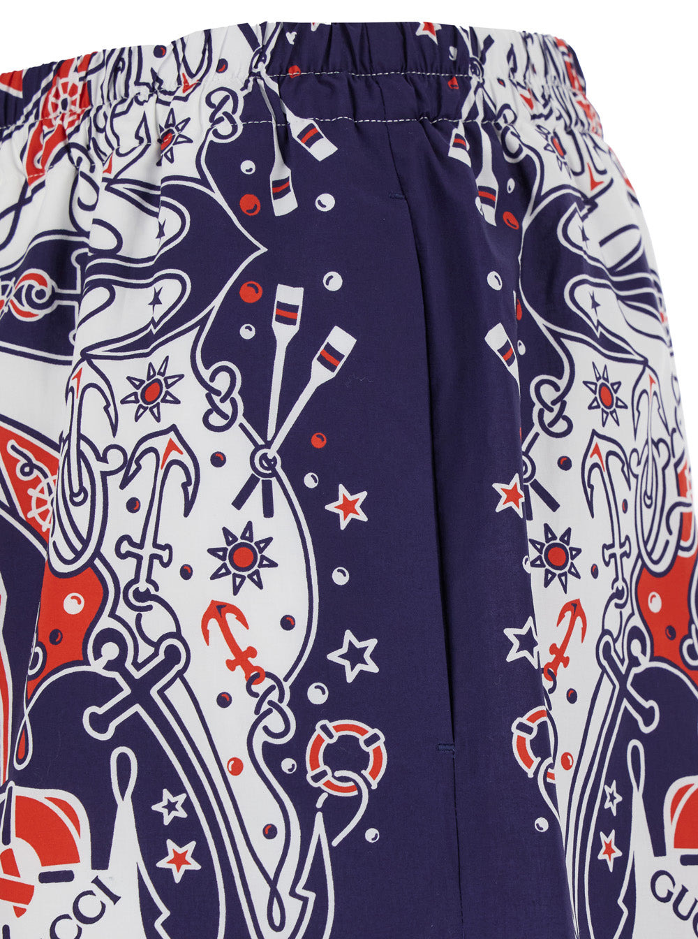Gucci Men Blue Shorts With Gucci Bandana Print In Cotton Man - 3
