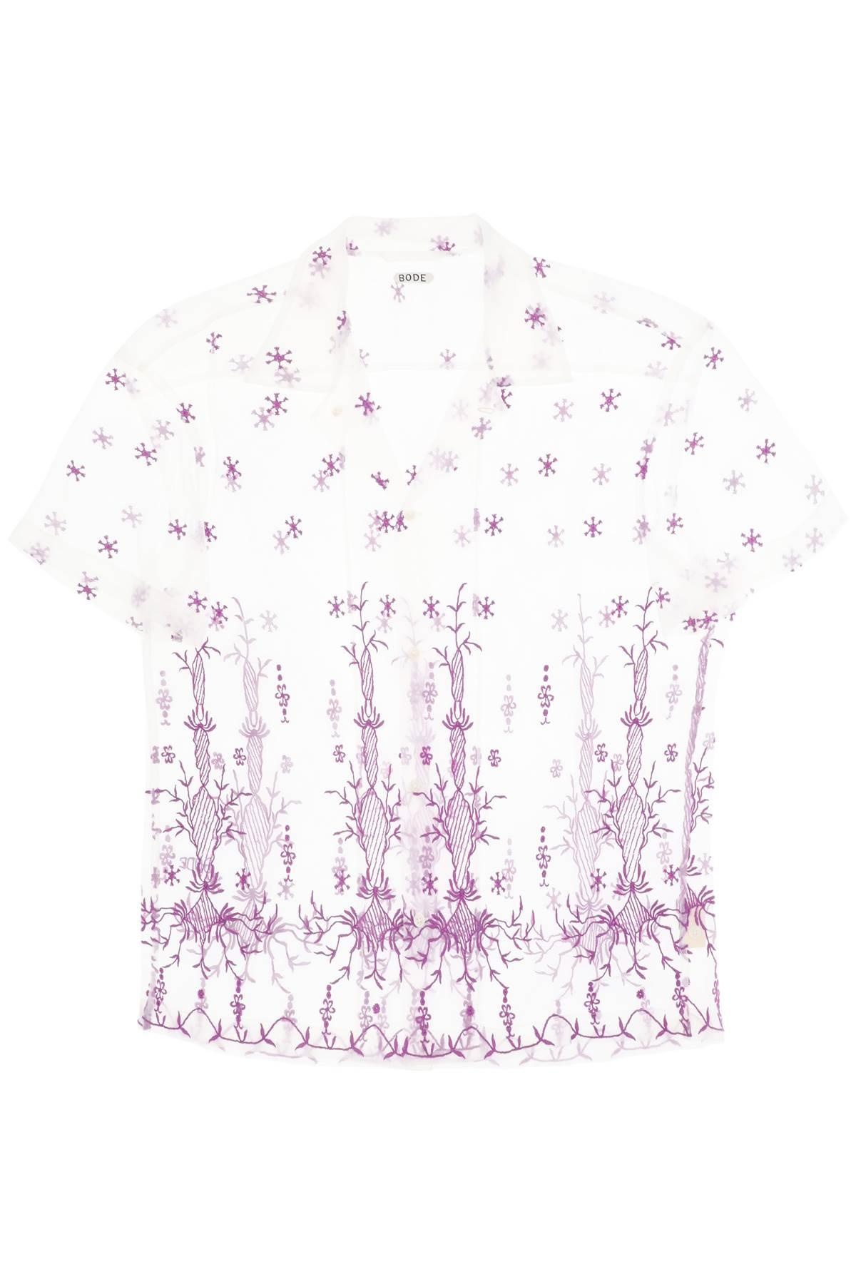 LAVANDULA BOWLING SHIRT IN EMBROIDERED TULLE - 1