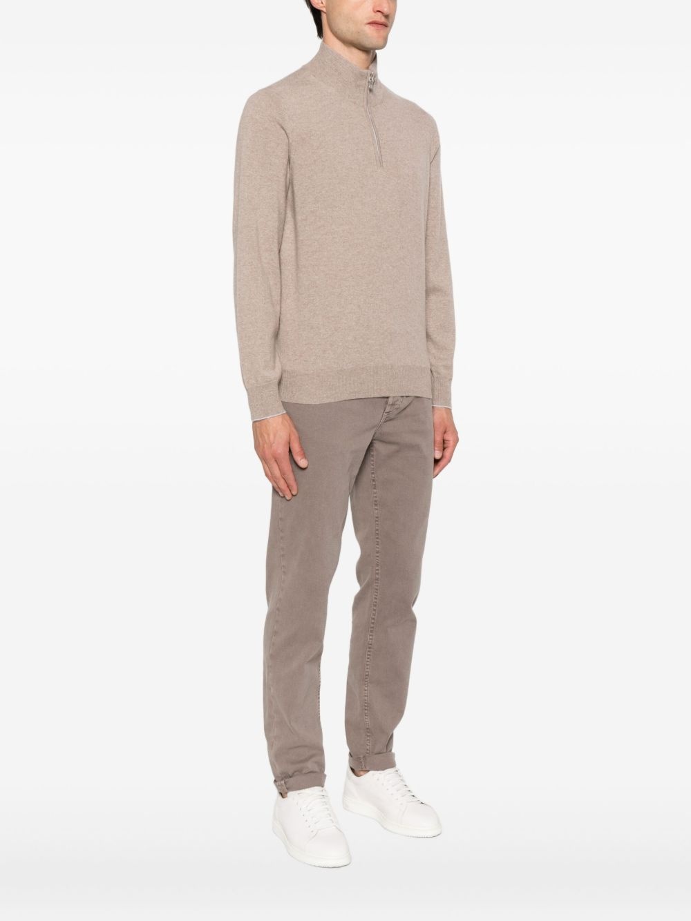 zip-up cashmere sweater - 3