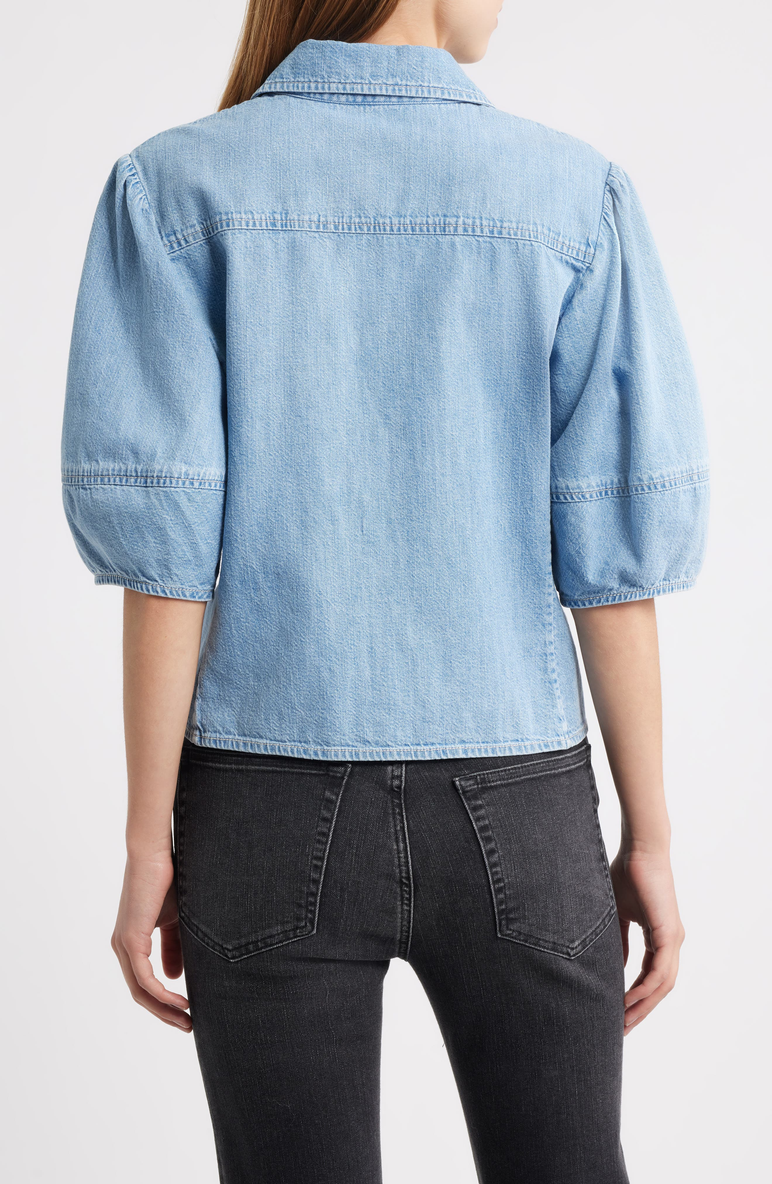 FRAME The Lantern Chambray Button-Up Shirt in Aphrodite at Nordstrom - 2