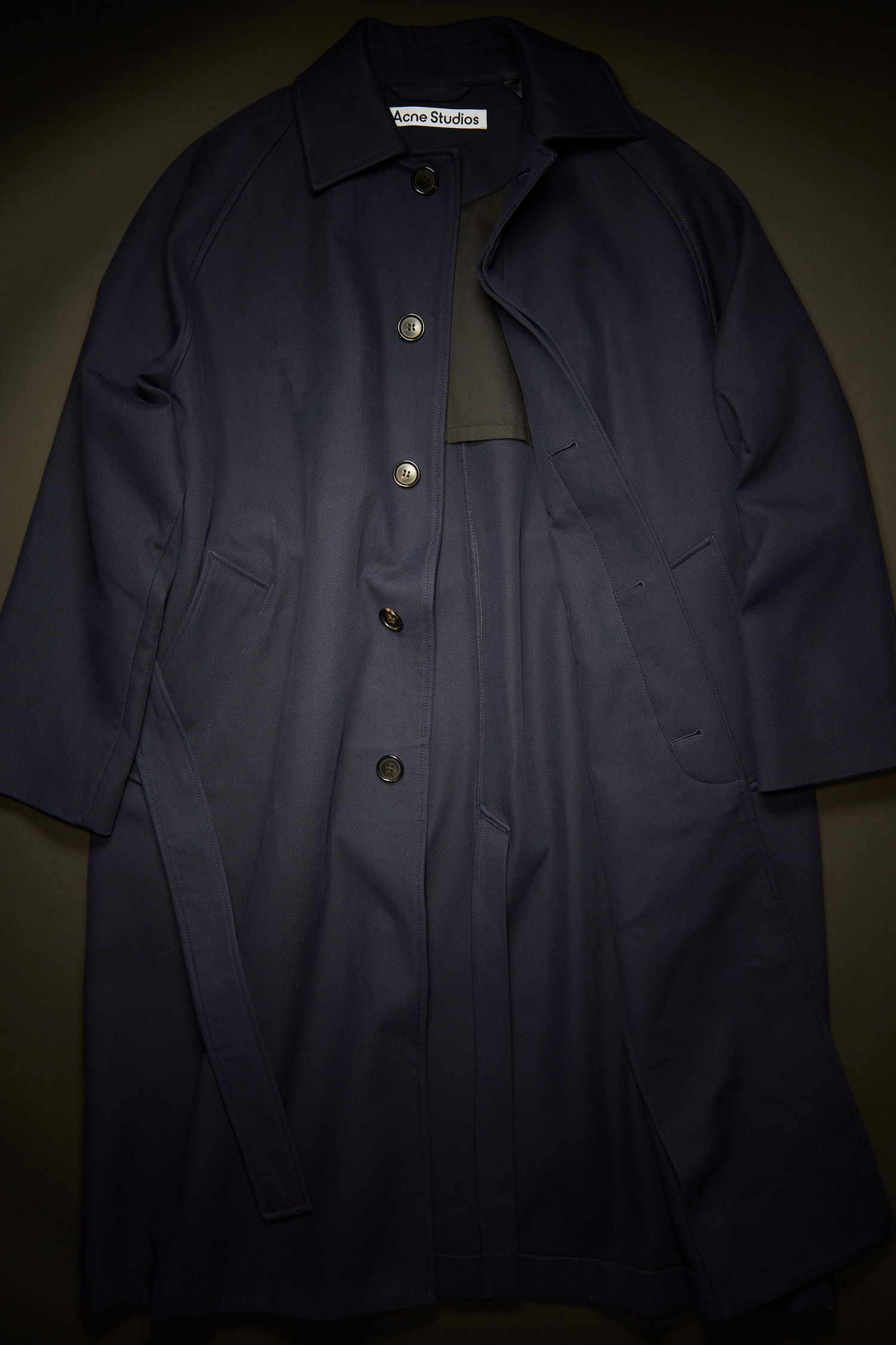 Oversized twill trench coat navy - 6