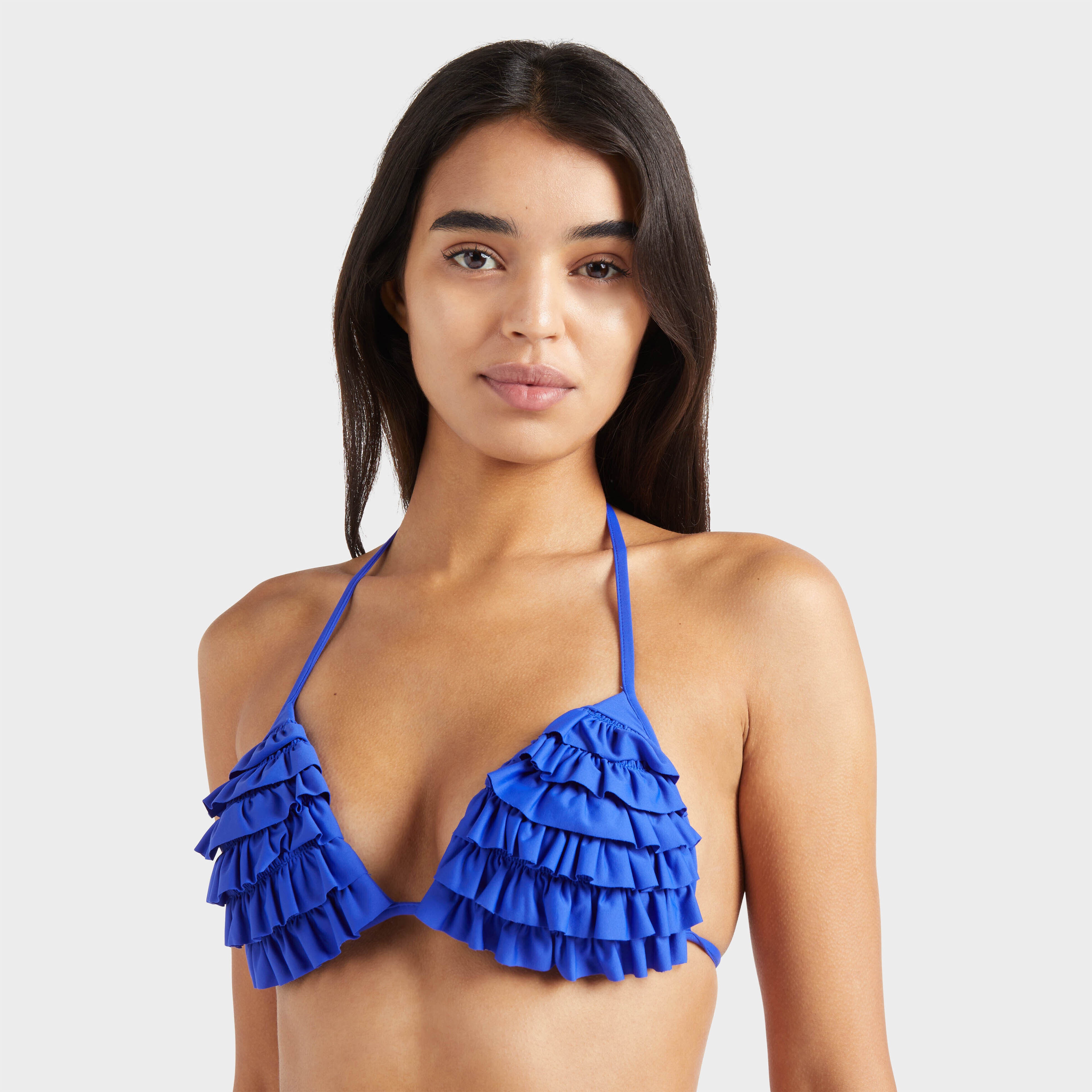 Women Triangle Bikini Top Solid - 5