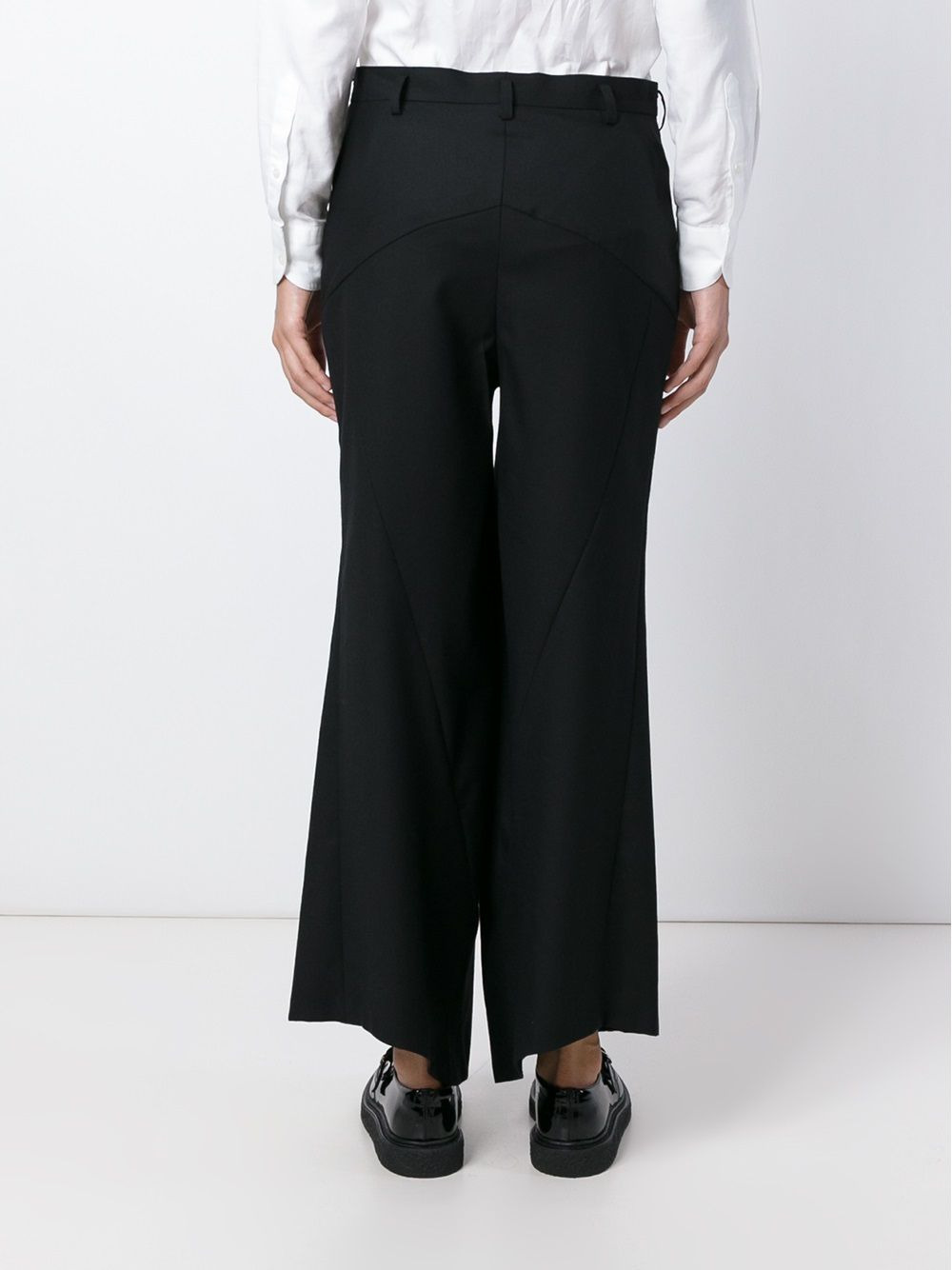 wide leg crepe trousers - 4