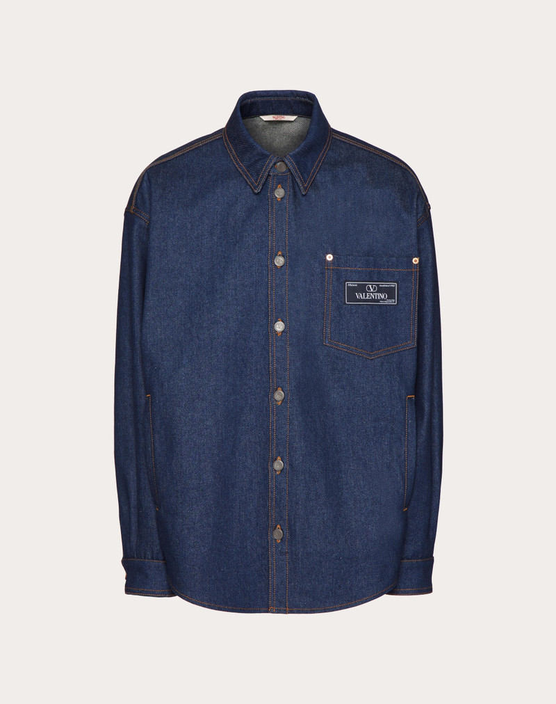 DENIM SHIRT WITH MAISON VALENTINO TAILORING LABEL 1