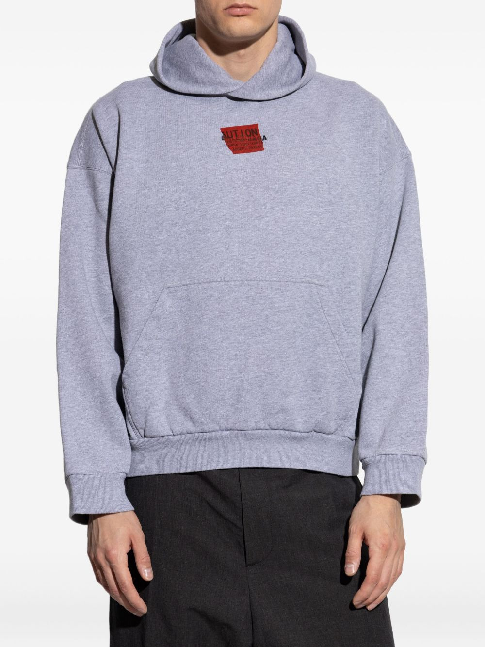 logo-print hoodie - 3