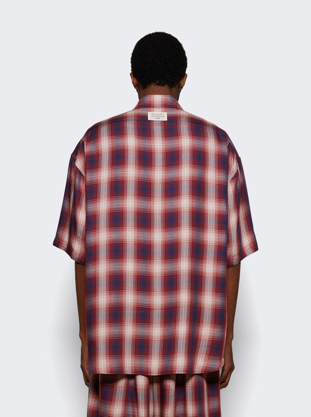 Button Up Shirt Red And Blue - 4