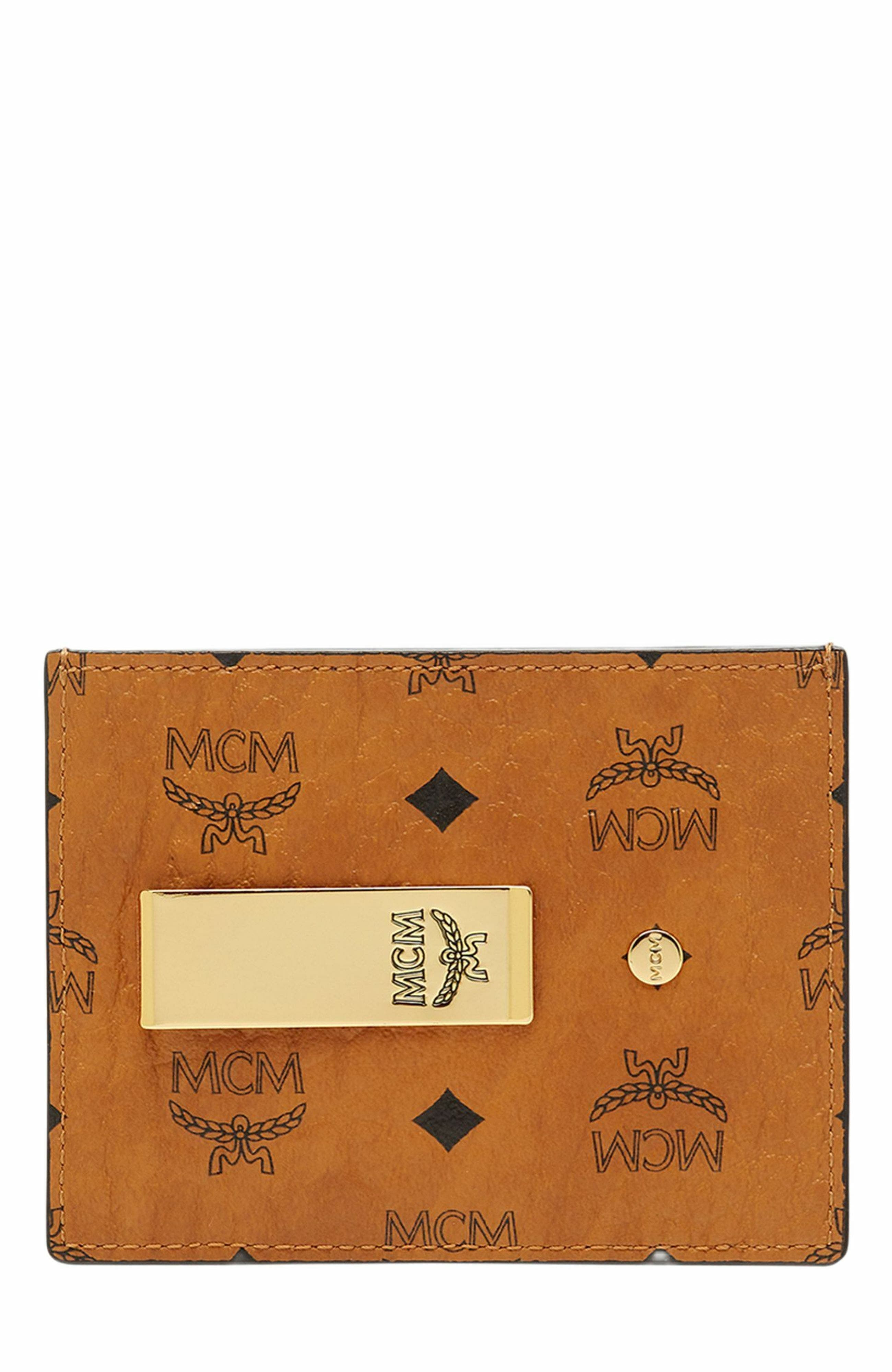 MCM Money Clip Card Case in Visetos Original in Cognac at Nordstrom - 2