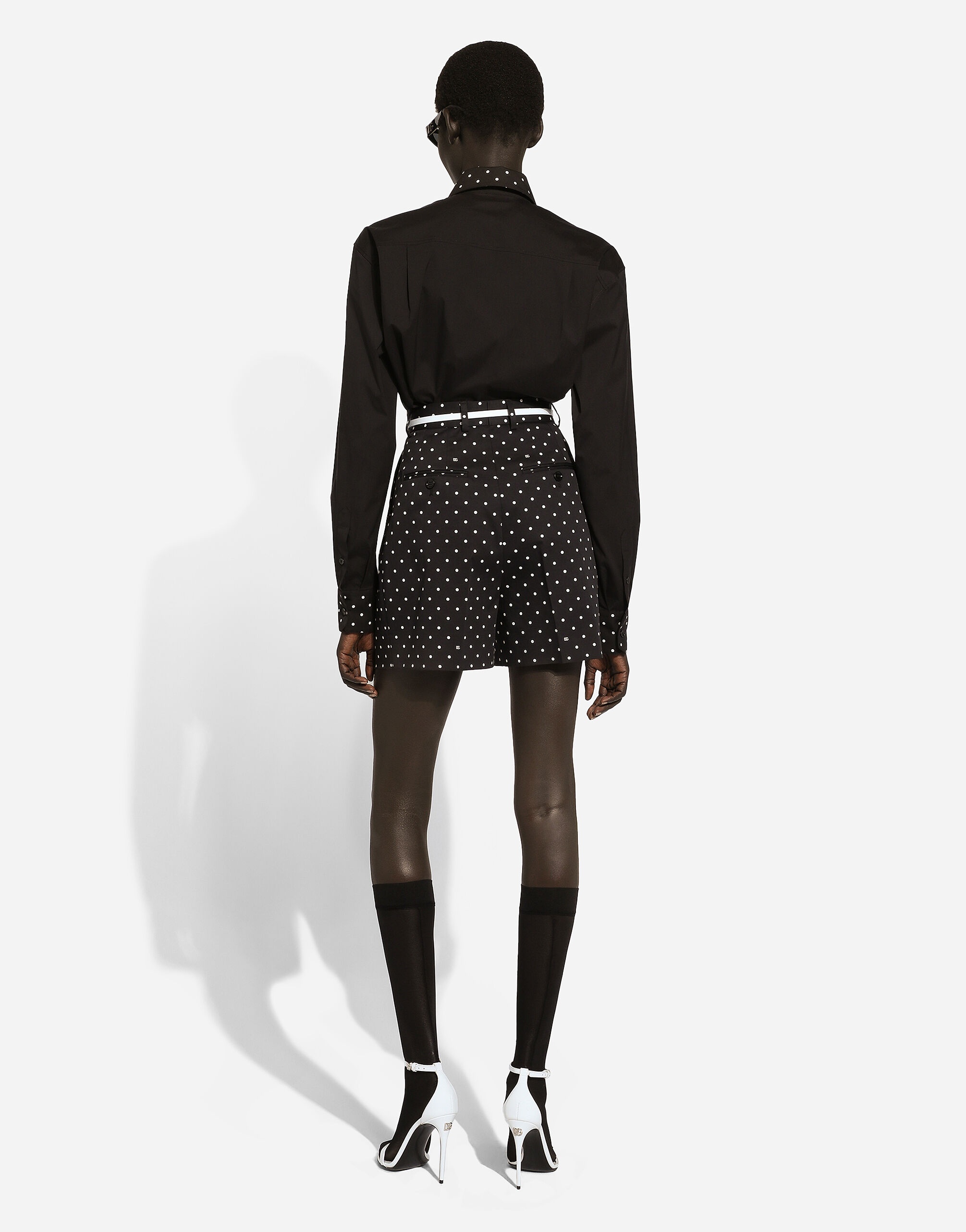 Polka-dot cotton shorts - 3