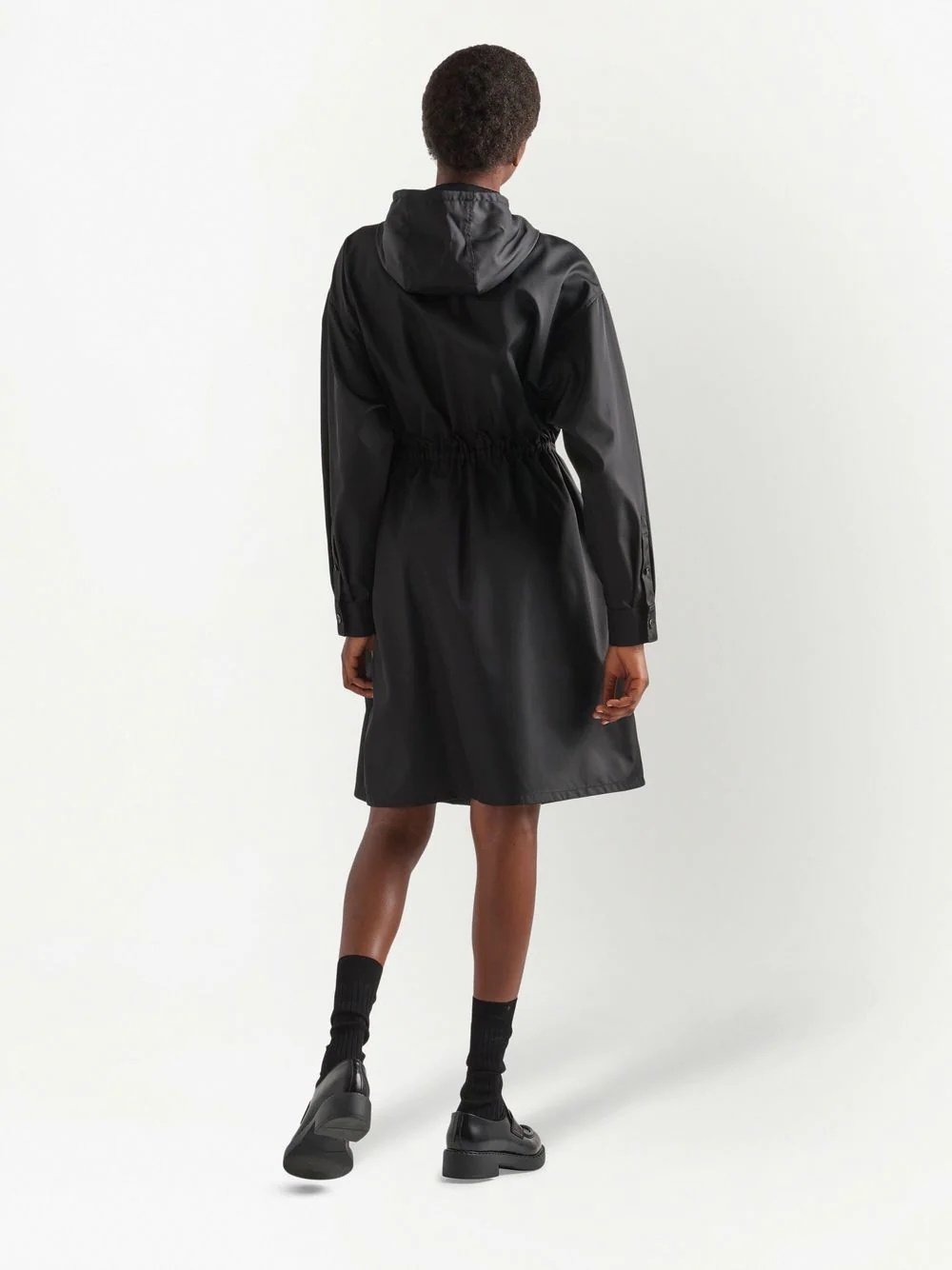 Re-Nylon drawstring hooded coat - 3