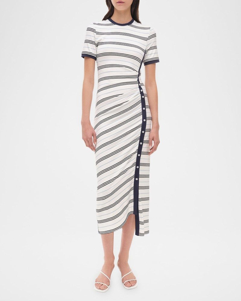 SIMKHAI Shanna Short-Sleeve Midi Dress outlook