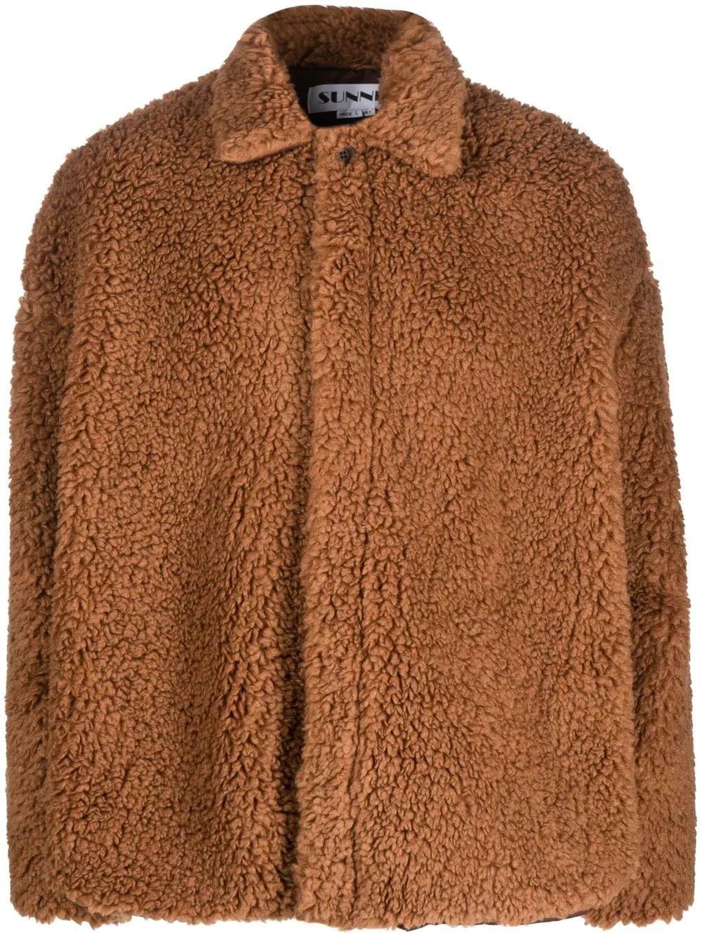 faux-fur button-up jacket - 1