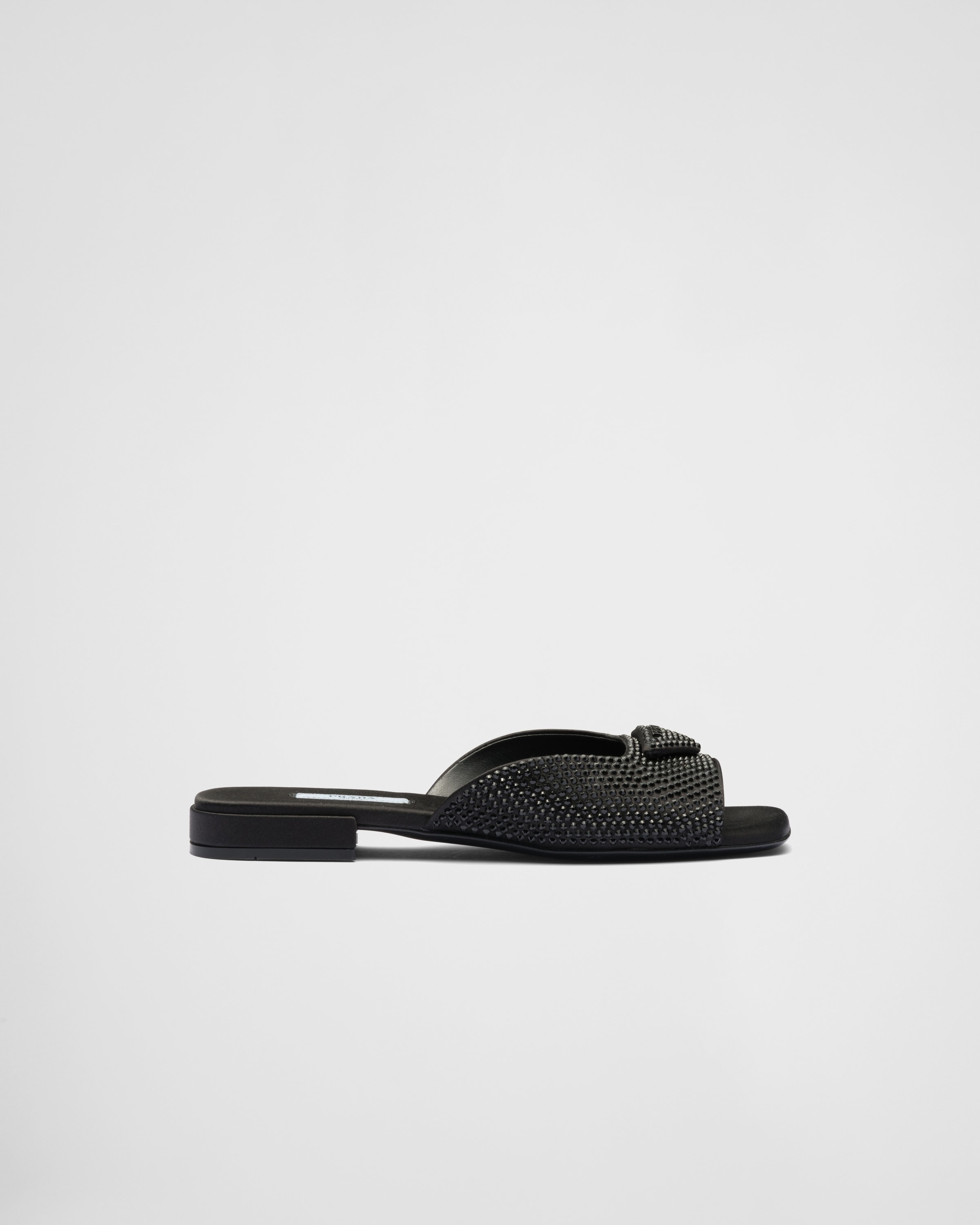 Satin slides with crystals - 2