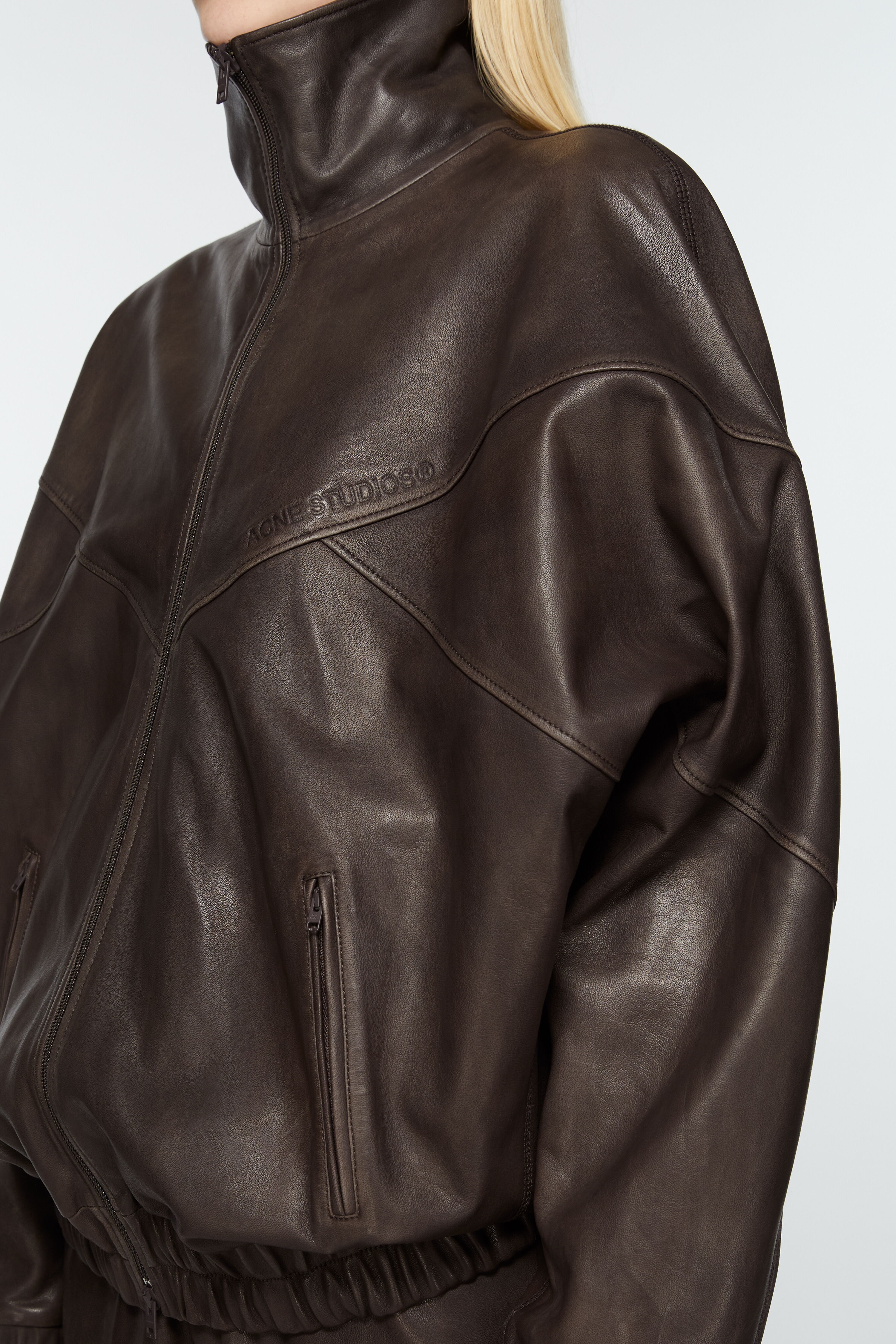 Leather jacket - Brown - 5