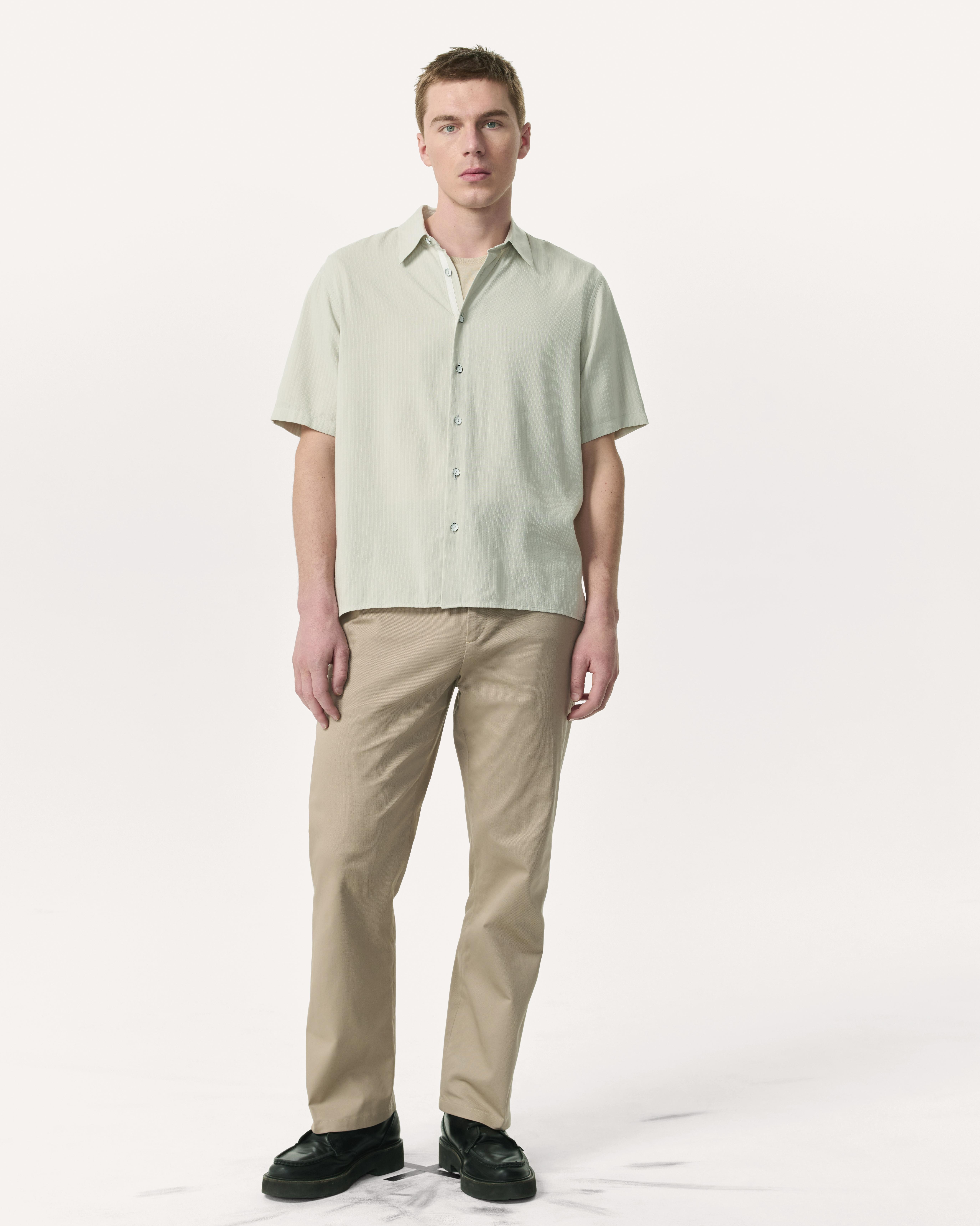 Relaxed Fit Dalton Dobby Striped Shirt - 4