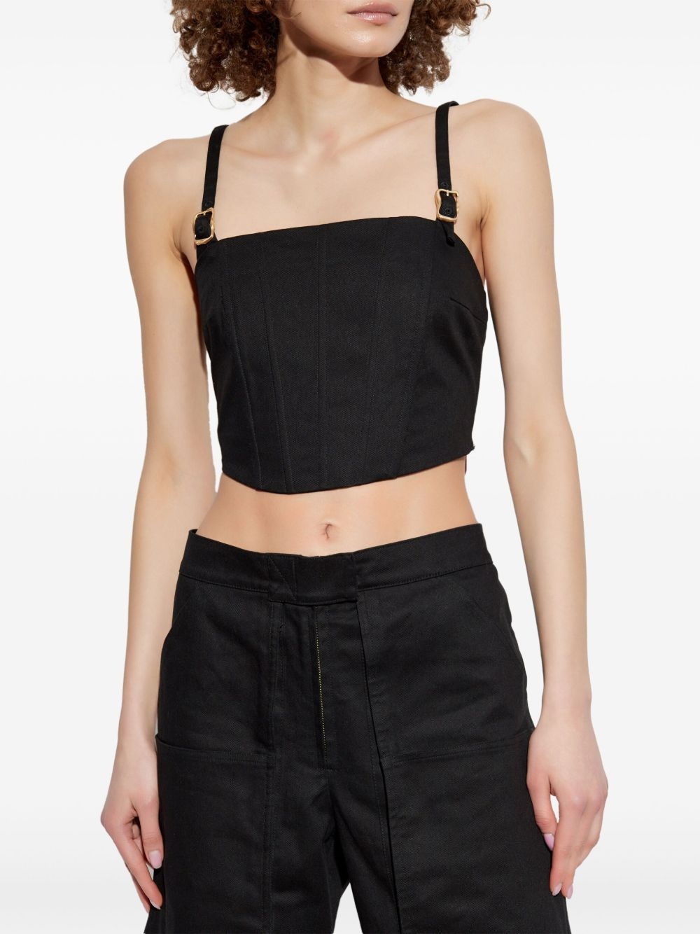 square-neck crop top - 3