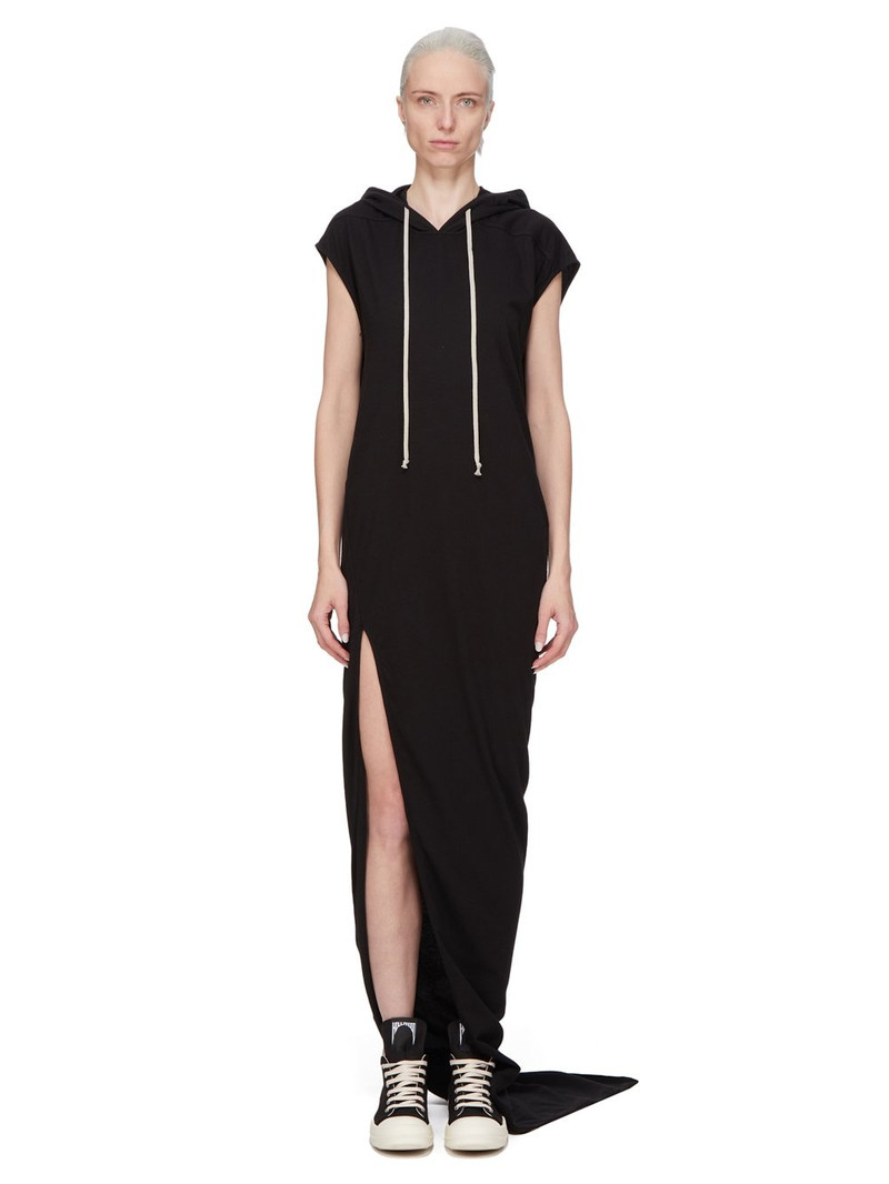 Edfu hooded cotton-jersey maxi dress Black - 1