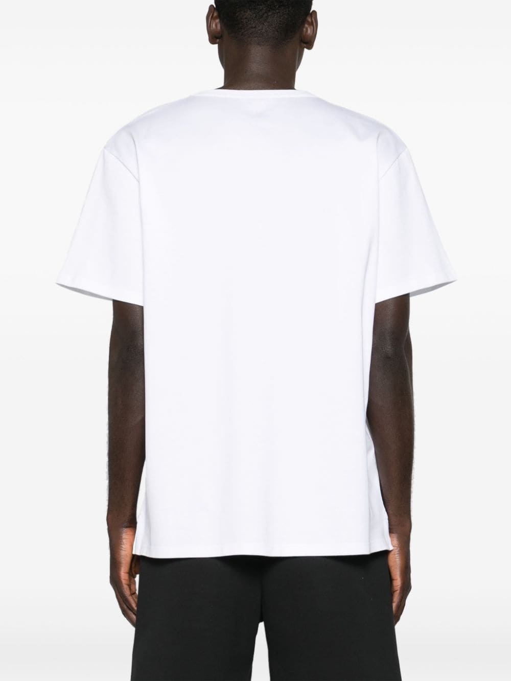 logo-embroidered cotton T-shirt - 4