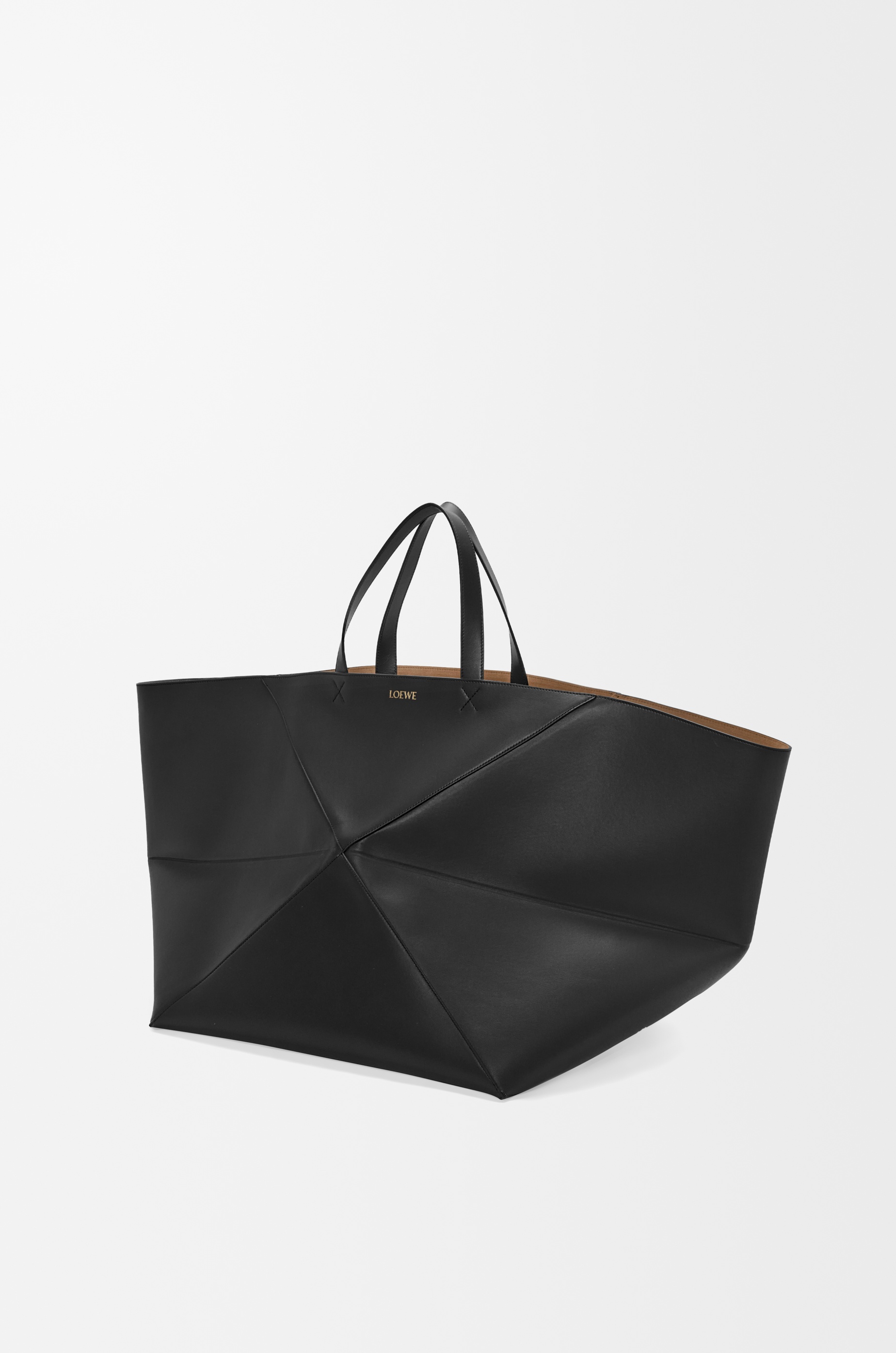 XXL Puzzle Fold Tote in shiny calfskin - 4