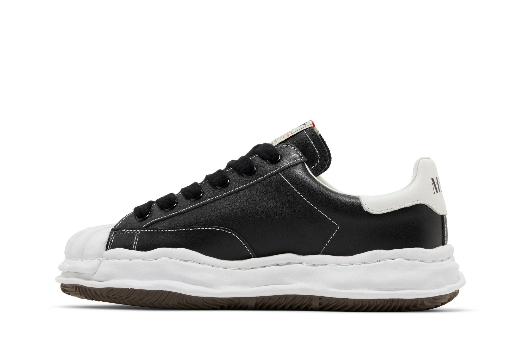 Maison Mihara Yasuhiro Blakey OG Sole Leather Low 'Black White' - 3