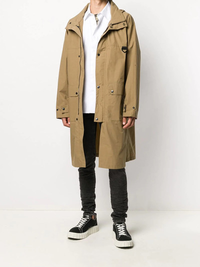 Diesel Techno Poplin long coat outlook