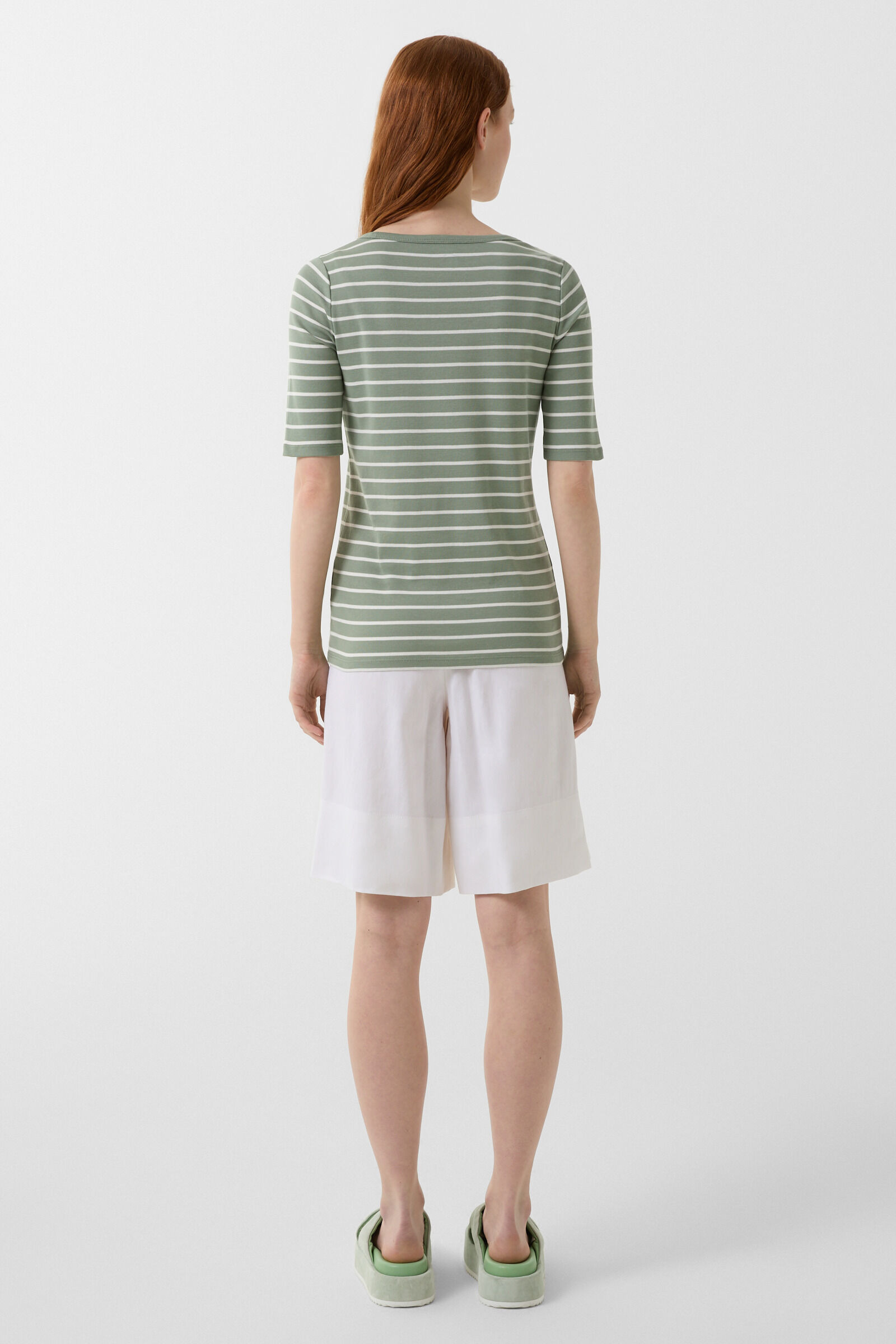 T-shirt Louna in Lime green/off-white - 3