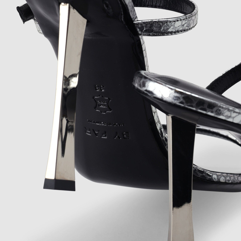 By Far Women's Flick Silver Heels 5