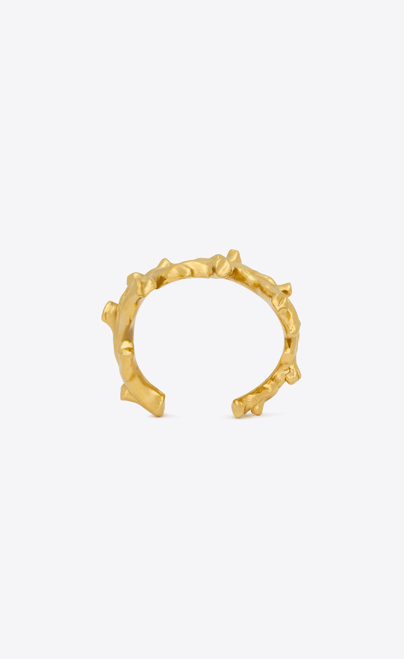 SAINT LAURENT oversize coral cuff in metal outlook