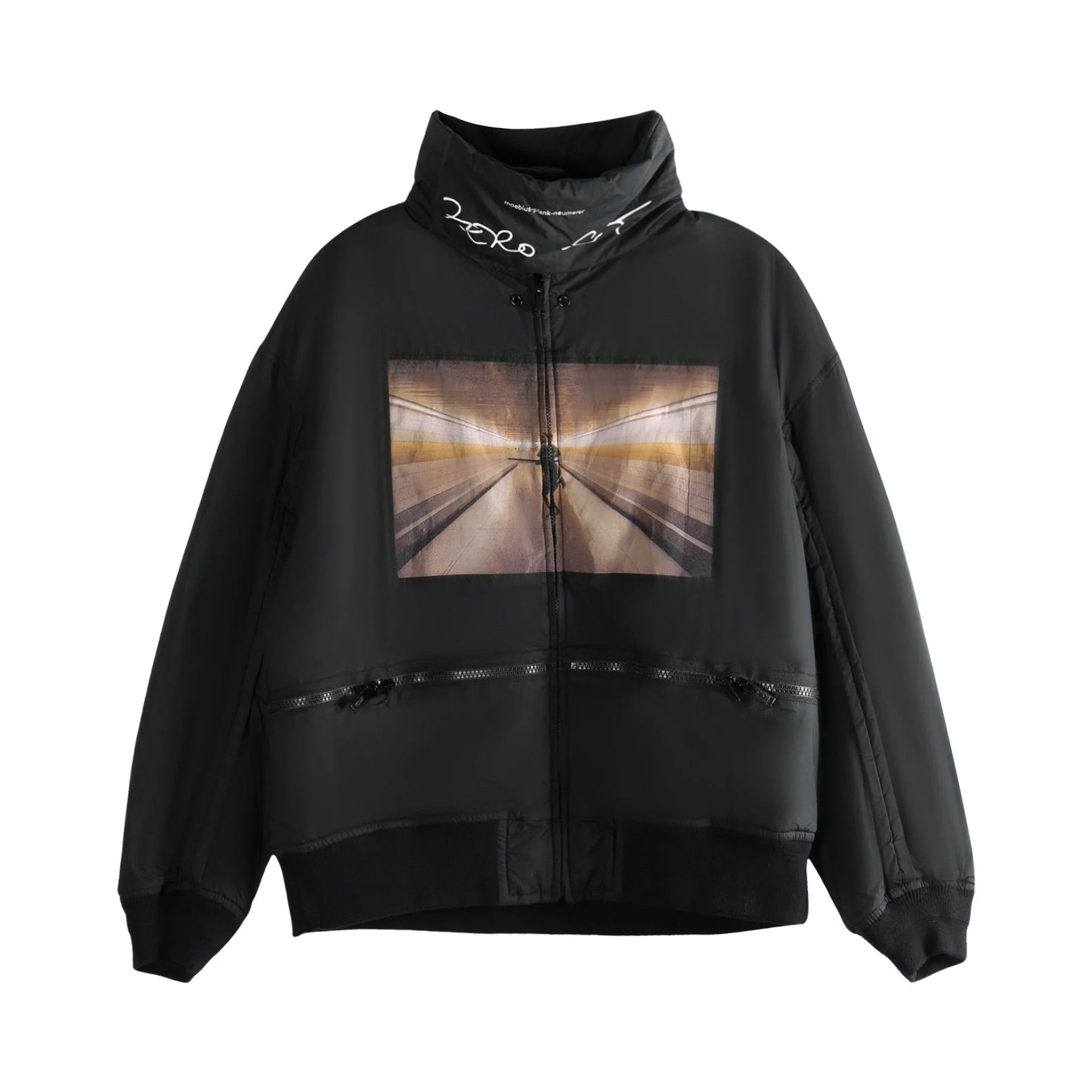 Undercover Men Elastic Hem Cotton Blouson Coat 'Black' - 1