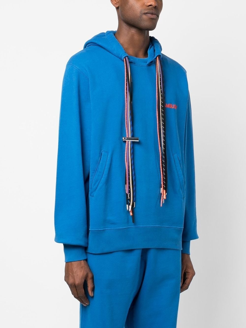 multicord-drawstring organic cotton hoodie - 4