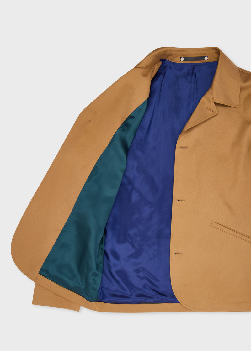 Tan Lyocell-Cotton Twill Work Jacket 4